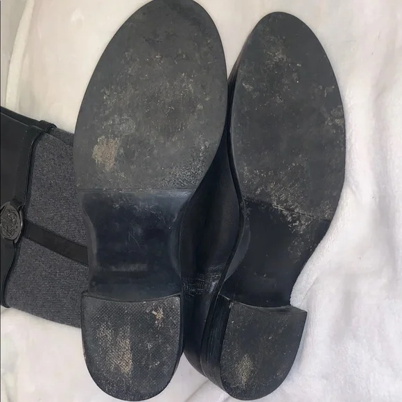 Franco Fortini Black and Gray Over the Knee Boots - Picture 11 of 13